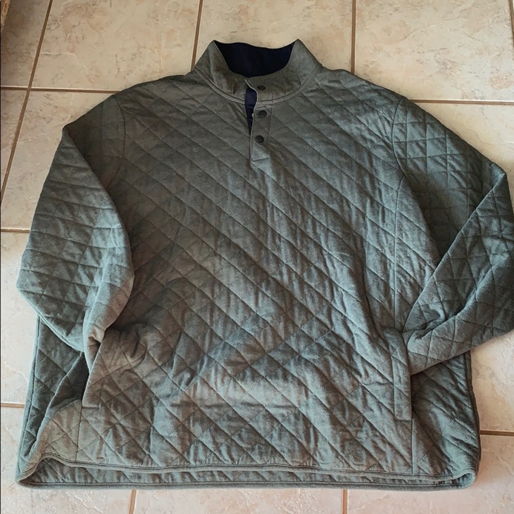 Olive Green Quilted Pullover - image 3